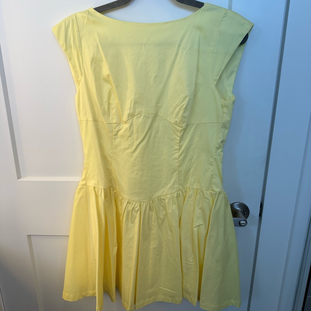 NWT. Yellow Drop Waist Mini Dress. Size Medium.
